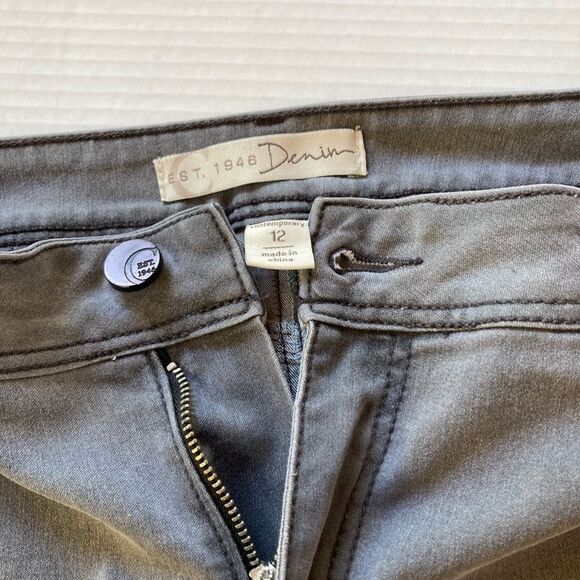 EST 1946 Cato Jeans Gray Stretch 5 Pocket Straight Leg Womens Size 12 - Picture 11 of 14